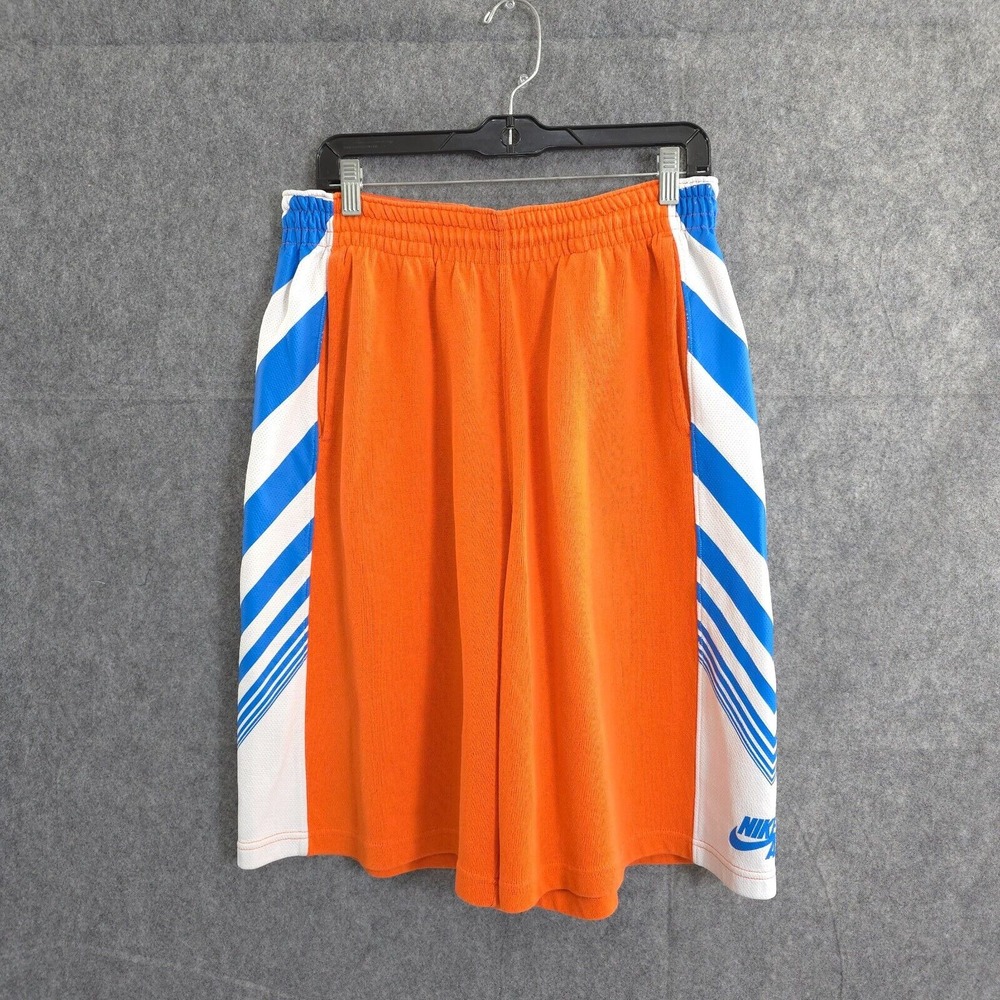 Vintage Y2K Nike Sportswear Half Time Basketball Shorts Mens Large L Orange Blue